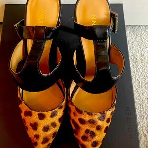 Nine West leopard high heels shoes